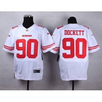 Nike San Francisco 49ers #90 Darnell Dockett White Elite Jersey