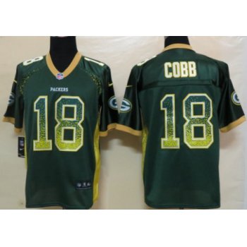 Nike Green Bay Packers #18 Randall Cobb Drift Fashion Green Elite Jersey