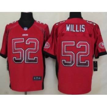Nike San Francisco 49ers #52 Patrick Willis Drift Fashion Red Elite Jersey