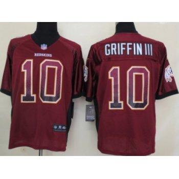 Nike Washington Redskins #10 Robert Griffin III Drift Fashion Red Elite Jersey