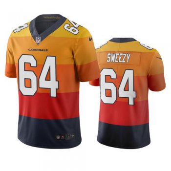 Arizona Cardinals #64 J.R. Sweezy Sunset Orange Vapor Limited City Edition NFL Jersey