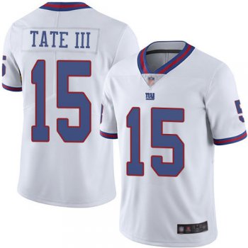 Giants #15 Golden Tate III White Men's Stitched Football Limited Rush Jersey