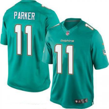 Men's Miami Dolphins #11 DeVante Parker Green Team Color Stitched NFL Nike Game Jersey