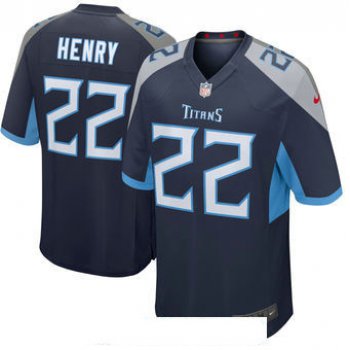 Men's Tennessee Titans #22 Derrick Henry Nike Navy New 2018 Game Jersey