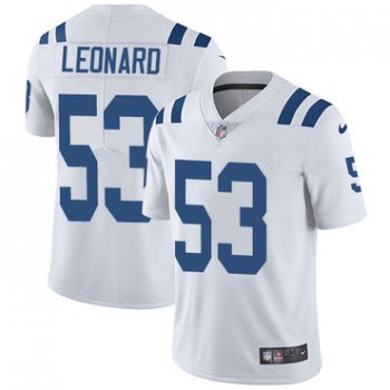 Nike Indianapolis Colts #53 Darius Leonard White Men's Stitched NFL Vapor Untouchable Limited Jersey