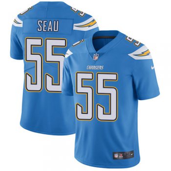 Nike San Diego Chargers #55 Junior Seau Electric Blue Alternate Men's Stitched NFL Vapor Untouchable Limited Jersey