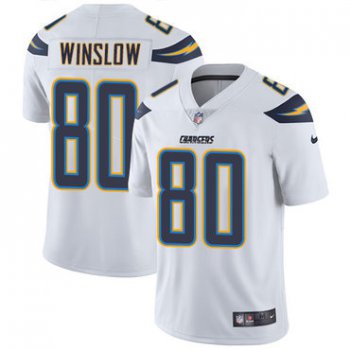 Nike San Diego Chargers #80 Kellen Winslow White Men's Stitched NFL Vapor Untouchable Limited Jersey