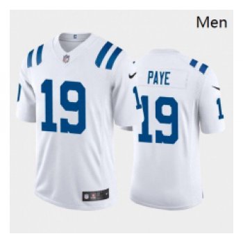 Men Indianapolis Colts #19 Kwity Paye Royal White 2021 Draft Jersey