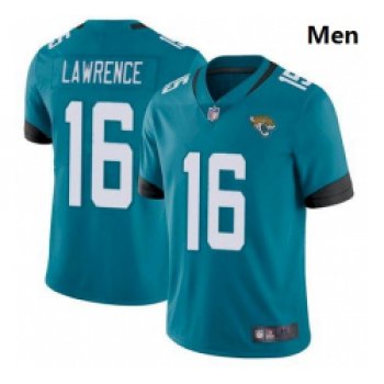 Men Jacksonville Jaguars #16 Trevor Lawrence Teal 2021 Draft Jersey