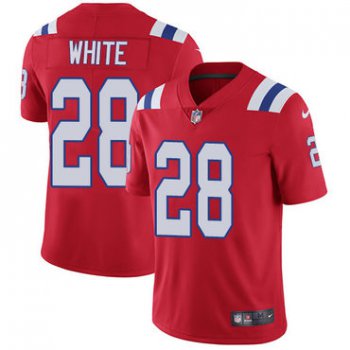 Nike New England Patriots #28 James White Red Alternate Men's Stitched NFL Vapor Untouchable Limited Jersey