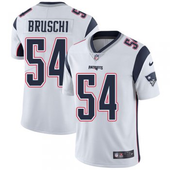Nike New England Patriots #54 Tedy Bruschi White Men's Stitched NFL Vapor Untouchable Limited Jersey