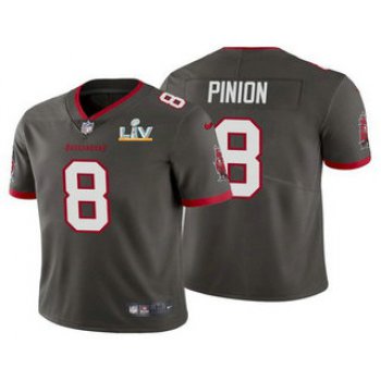 Men's Tampa Bay Buccaneers #8 Bradley Pinion Grey 2021 Super Bowl LV Limited Stitched NFL Jersey