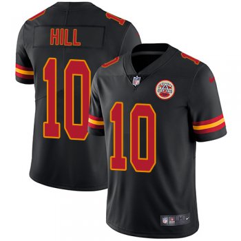 Nike Kansas City Chiefs #10 Tyreek Hill Black Men's Stitched NFL Limited Rush Jersey