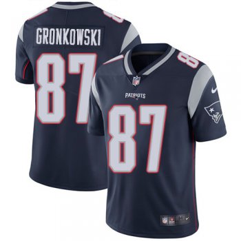 Nike New England Patriots #87 Rob Gronkowski Navy Blue Team Color Men's Stitched NFL Vapor Untouchable Limited Jersey