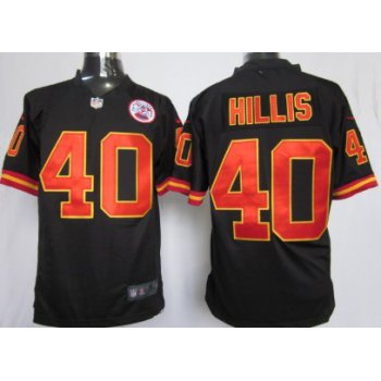 Nike Kansas City Chiefs #40 Peyton Hillis Black Game Jersey