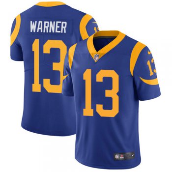 Nike Los Angeles Rams #13 Kurt Warner Royal Blue Alternate Men's Stitched NFL Vapor Untouchable Limited Jersey