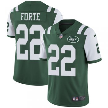 Nike New York Jets #22 Matt Forte Green Team Color Men's Stitched NFL Vapor Untouchable Limited Jersey