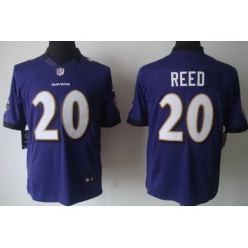 Nike Baltimore Ravens #20 Rd Reed Purple Limited Jersey