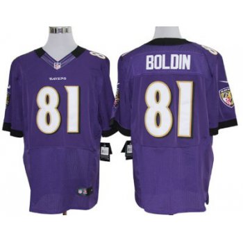 Nike Baltimore Ravens #81 Anquan Boldin Purple Elite Jersey