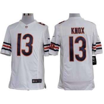 Nike Chicago Bears #13 Johnny Knox White Limited Jersey