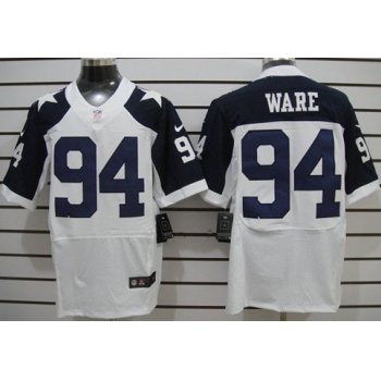 Nike Dallas Cowboys #94 DeMarcus Ware White Thanksgiving Elite Jersey