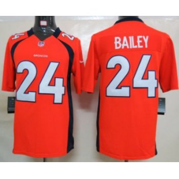 Nike Denver Broncos #24 Champ Bailey Orange Limited Jersey