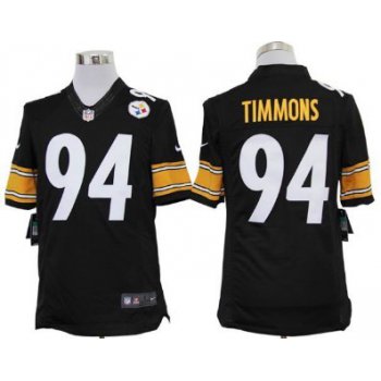 Nike Pittsburgh Steelers #94 Lawrence Timmons Black Limited Jersey