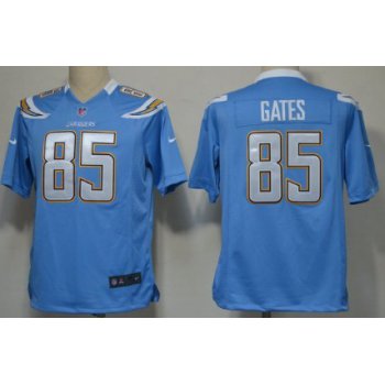 Nike San Diego Chargers #85 Antonio Gates Light Blue Game Jersey