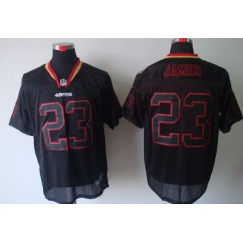 Nike San Francisco 49ers #23 LaMichael James Lights Out Black Elite Jersey