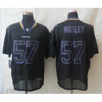 Nike Baltimore Ravens #57 C.J. Mosley Lights Out Black Elite Jersey