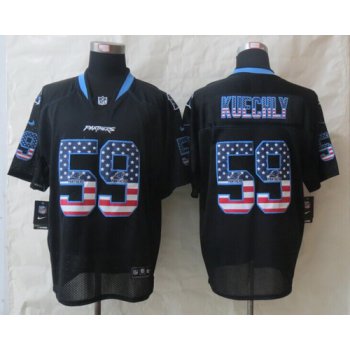 Nike Carolina Panthers #59 Luke Kuechly 2014 USA Flag Fashion Black Elite Jersey