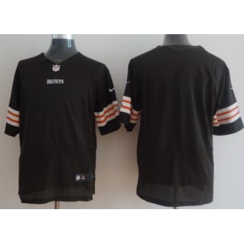 Nike Cleveland Browns Blank Brown Elite Jersey