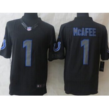Nike Indianapolis Colts #1 Pat McAfee Black Impact Limited Jersey