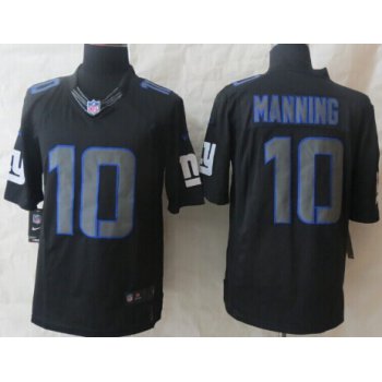 Nike New York Giants #10 Eli Manning Black Impact Limited Jersey