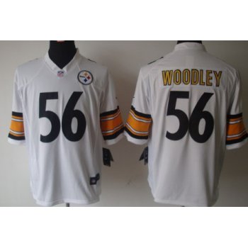 Nike Pittsburgh Steelers #56 Lamarr Woodley White Limited Jersey