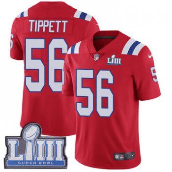 #56 Limited Andre Tippett Red Nike NFL Alternate Youth Jersey New England Patriots Vapor Untouchable Super Bowl LIII Bound