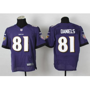 Nike Baltimore Ravens #81 Owen Daniels 2013 Purple Elite Jersey