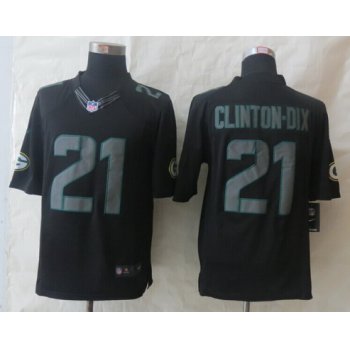 Nike Green Bay Packers #21 Ha Ha Clinton-Dix Black Impact Limited Jersey