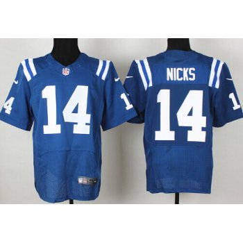Nike Indianapolis Colts #14 Hakeem Nicks Blue Elite Jersey