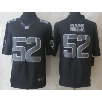 Nike Oakland Raiders #52 Khalil Mack Black Impact Limited Jersey