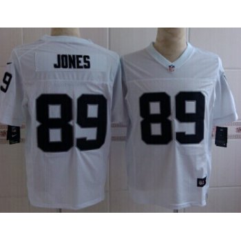 Nike Oakland Raiders #89 James Jones White Elite Jersey