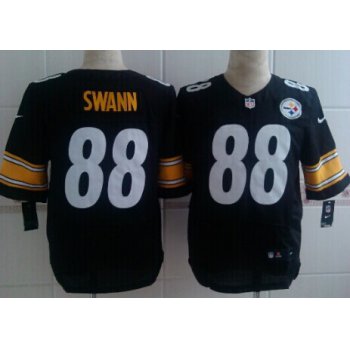 Nike Pittsburgh Steelers #88 Lynn Swann Black Elite Jersey
