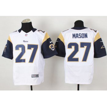 Nike St. Louis Rams #27 Tre Mason White Elite Jersey