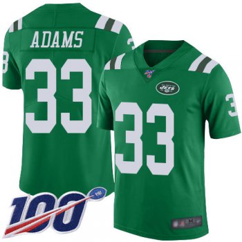 Jets #33 Jamal Adams Green Men's Stitched Football Limited Rush 100th Season Jersey