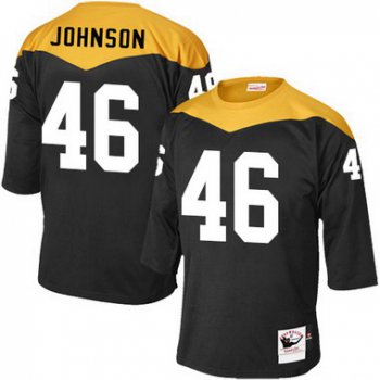 Men's Pittsburgh Steelers #46 Will Johnson Black Retired Player 1967 Home Throwback NFL Jersey