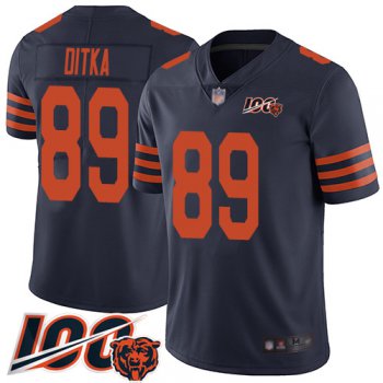 Bears #89 Mike Ditka Navy Blue Alternate Men's Stitched Football 100th Season Vapor Limited Jersey