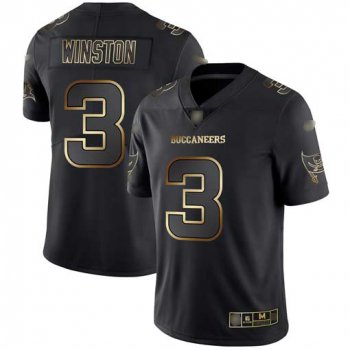Buccaneers #3 Jameis Winston Black Gold Men's Stitched Football Vapor Untouchable Limited Jersey