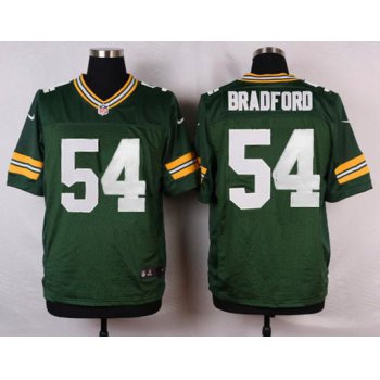 Men's Green Bay Packers #54 Carl Bradford Green Team Color NFL Nike Elite Jersey
