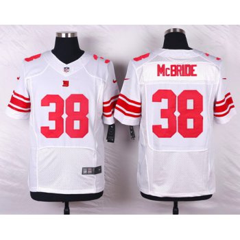 Men's New York Giants #38 Trumaine McBride White Road NFL Nike Elite Jersey