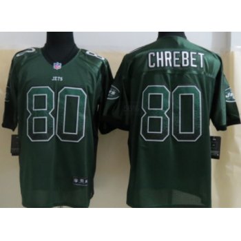 Nike New York Jets #80 Wayne Chrebet Drift Fashion Green Elite Jersey